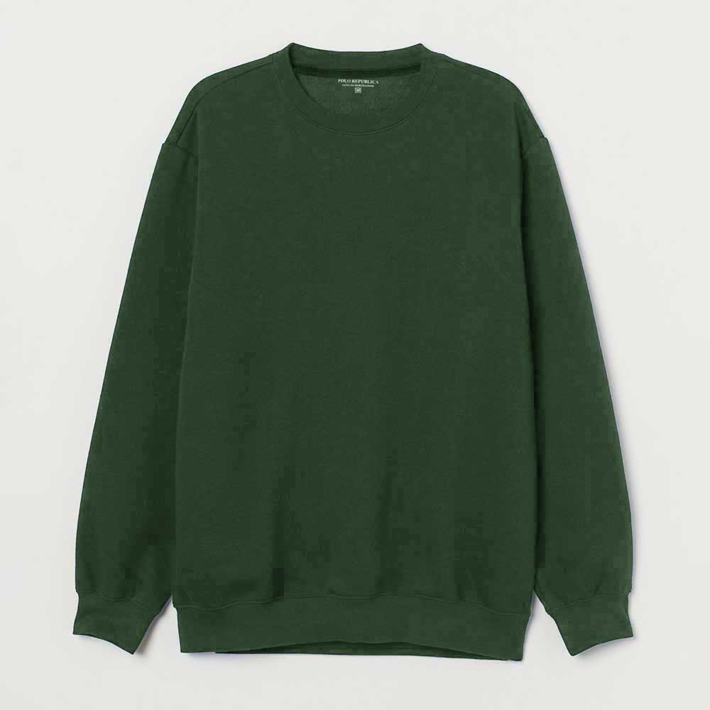Polo Republica Men's Astrakhan Fleece Sweat Shirt Men's Sweat Shirt Polo Republica Bottle Green S 