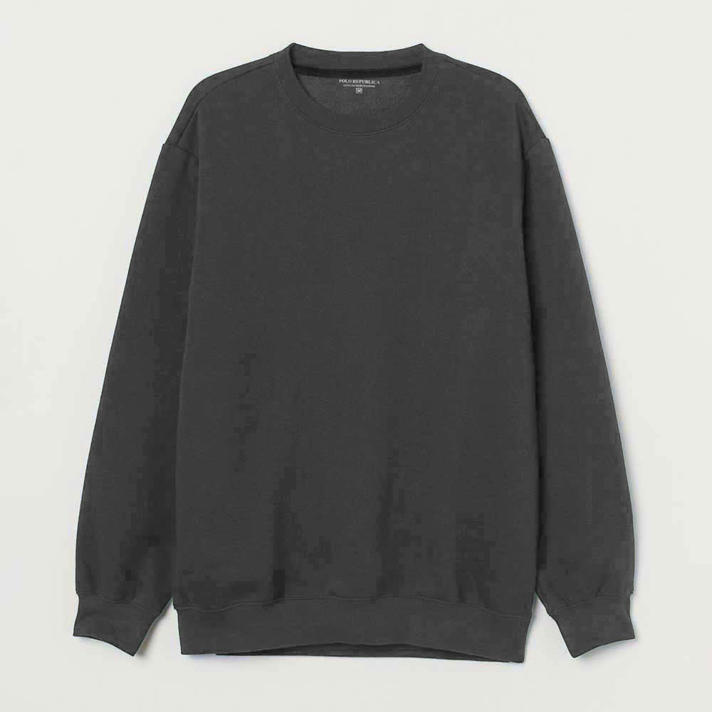 Polo Republica Men's Astrakhan Fleece Sweat Shirt Men's Sweat Shirt Polo Republica Dark Grey S 
