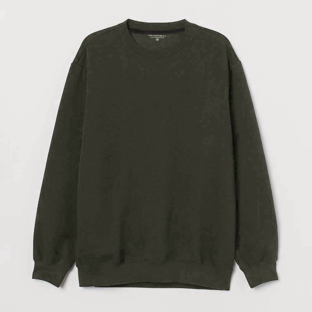 Polo Republica Men's Astrakhan Fleece Sweat Shirt Men's Sweat Shirt Polo Republica Olive S 