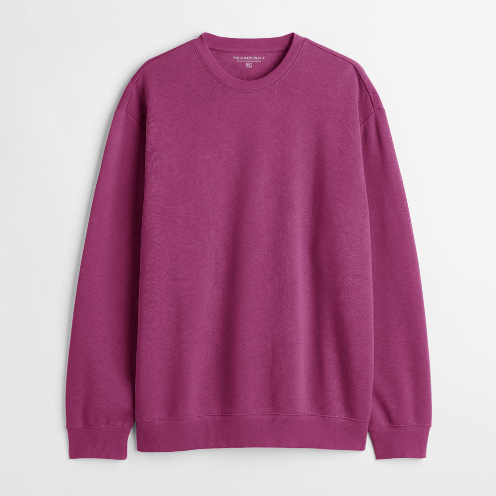 Polo Republica Men's Astrakhan Fleece Sweat Shirt Men's Sweat Shirt Polo Republica Magenta S 