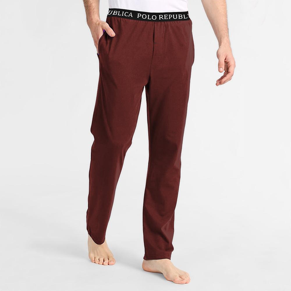  Polo Republica Men's Essentials Jersey Lounge PantsMaroon