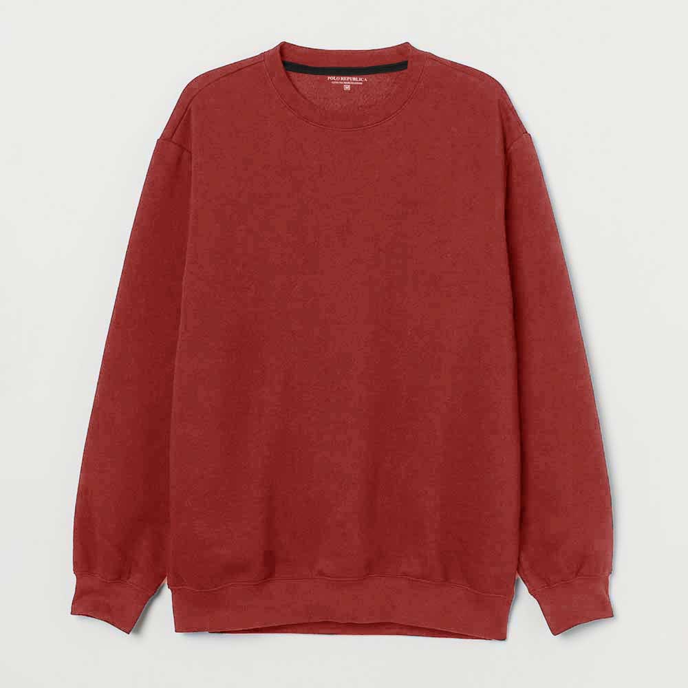 Polo Republica Men's Astrakhan Fleece Sweat Shirt Men's Sweat Shirt Polo Republica Red S 