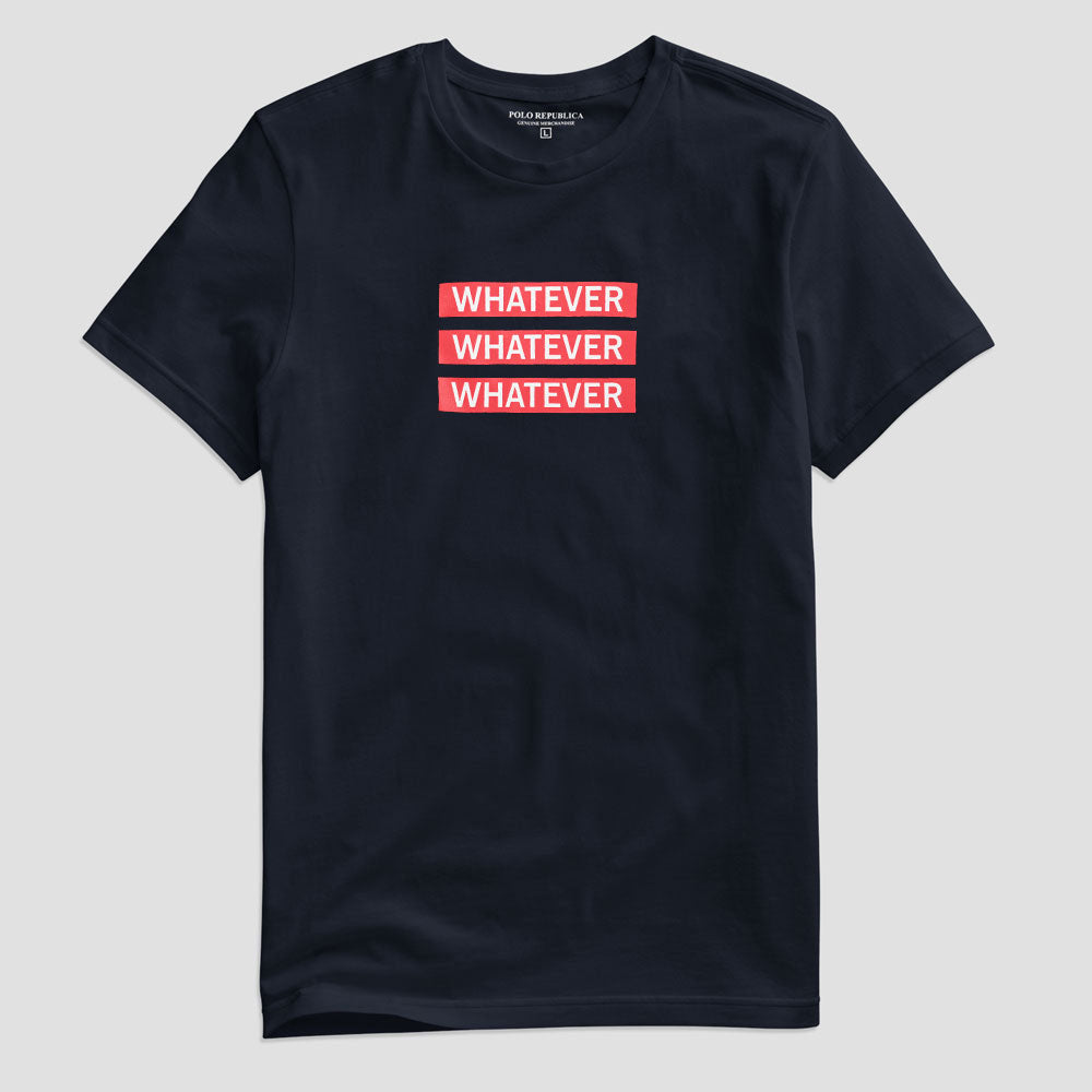 Polo Republica Men's Whatever Printed Crew Neck Tee Shirt Men's Tee Shirt Polo Republica Navy S 