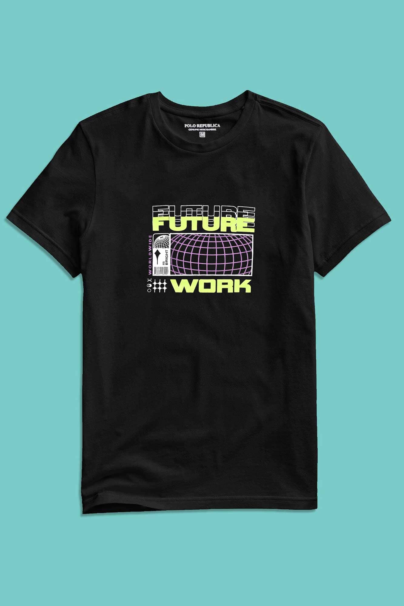 Polo Republica Men's Future Work Printed Crew Neck Tee Shirt Men's Tee Shirt Polo Republica 