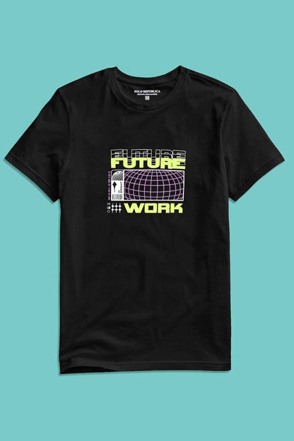 Polo Republica Men's Future Work Printed Crew Neck Tee Shirt Men's Tee Shirt Polo Republica 