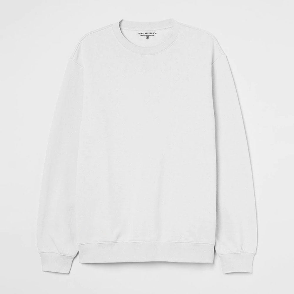 Polo Republica Men's Astrakhan Fleece Sweat Shirt Men's Sweat Shirt Polo Republica White S 