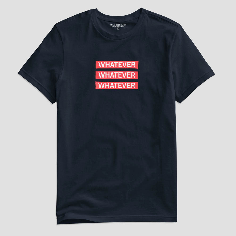 Polo Republica Men's Whatever Printed Crew Neck Tee Shirt Men's Tee Shirt Polo Republica Light Navy S 